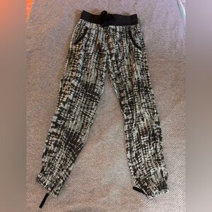 NWOT Marrakech Anthropologie tie dye silk Cupro drawstring joggers pants. XS